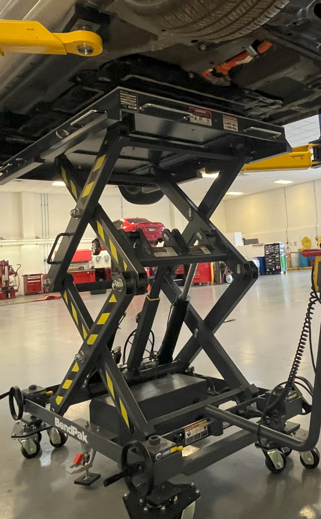 EV battery lift table donated by Ally